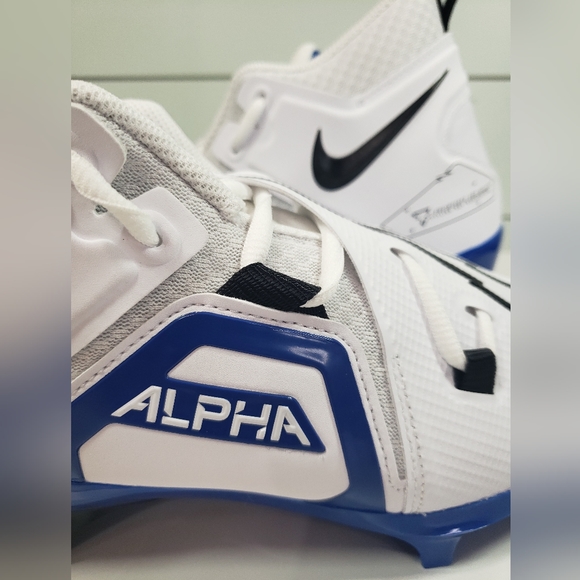 Nike Alpha Menace Pro 3 White Game Royal Blue CT6649-101 Football cleats Men 10 - Picture 5 of 11